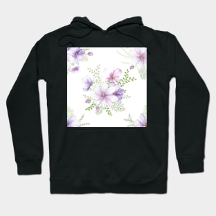 Cosmos flowers spring bouquets watercolor print Hoodie